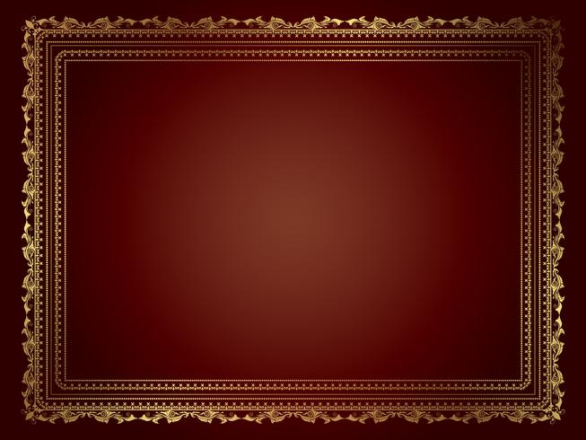 Decorative gold frame  vector