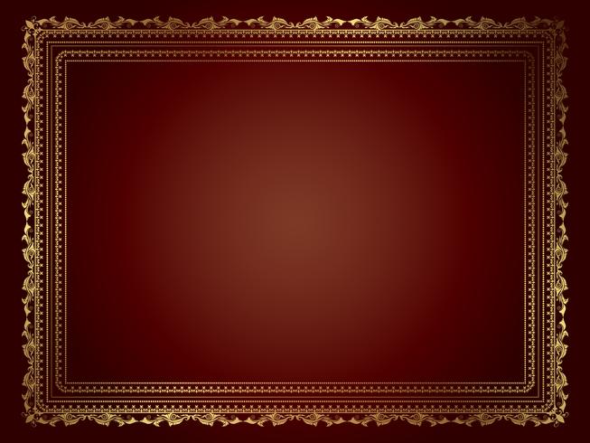 Decorative gold frame  vector