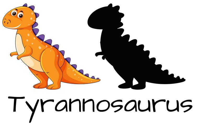 Design of tyrannosaurus dinosaur vector