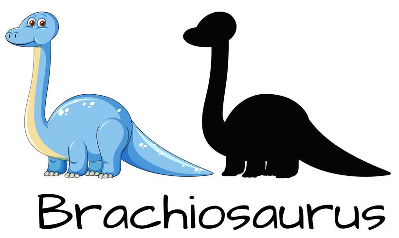 Different design of brachiosaurus dinosaur vector