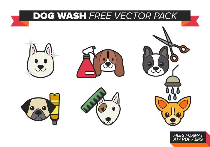 Dog Wash Free Vector Pack