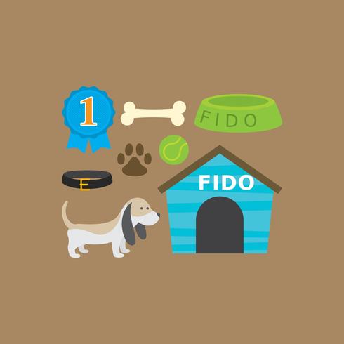 Dog With Accessories vector