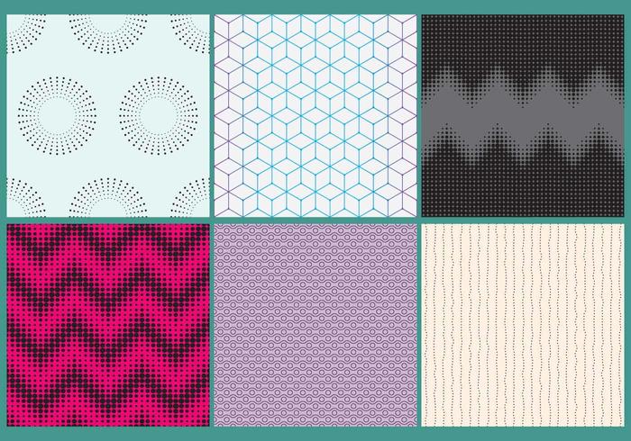 Dots And Circles Patterns vector