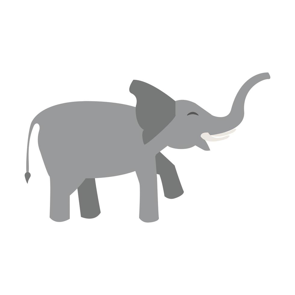 Elephant wildlife animal cartoon vector