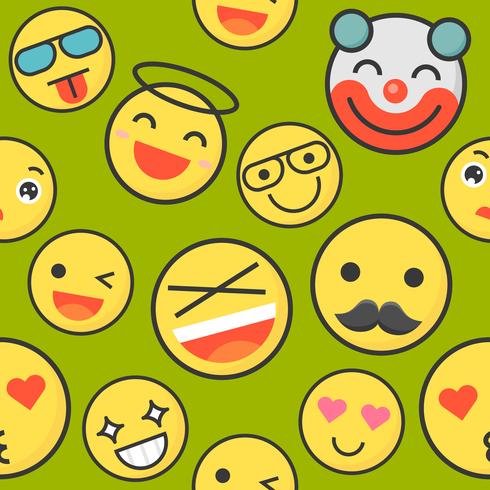 Emoticon seamless pattern suitable for use as wallpaper or wrapping paper gift vector