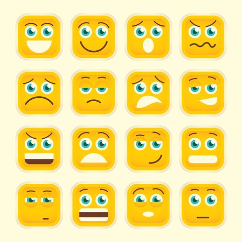 Emoticons set vector