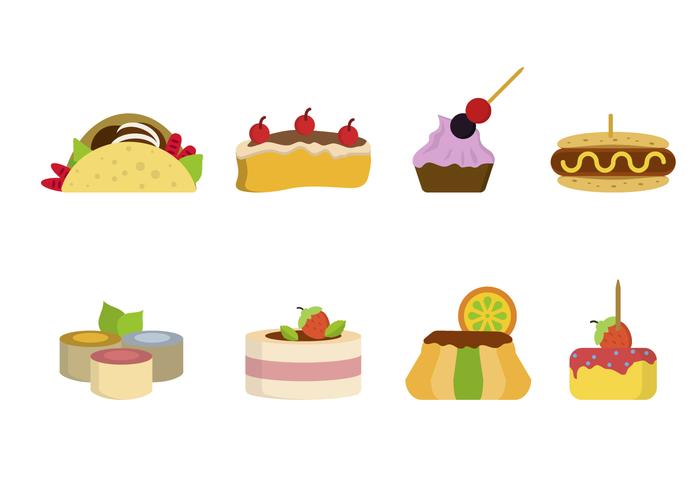 Flat Appetizer Vectors