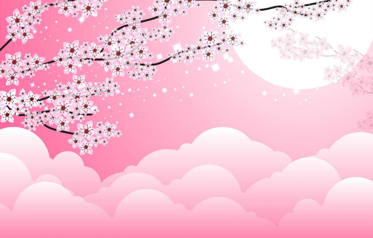 Floral Cherry Blossom Design vector