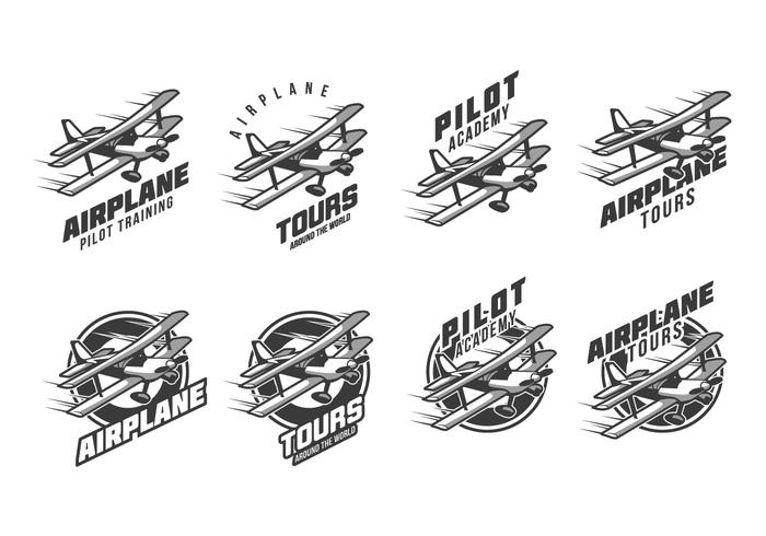 Free Biplane Vintage Logo vector