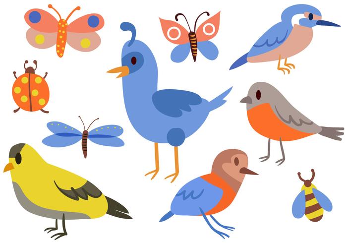 Free Birds Bugs Vectors