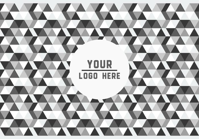 Free Black and White Geometric Logo Background Vector