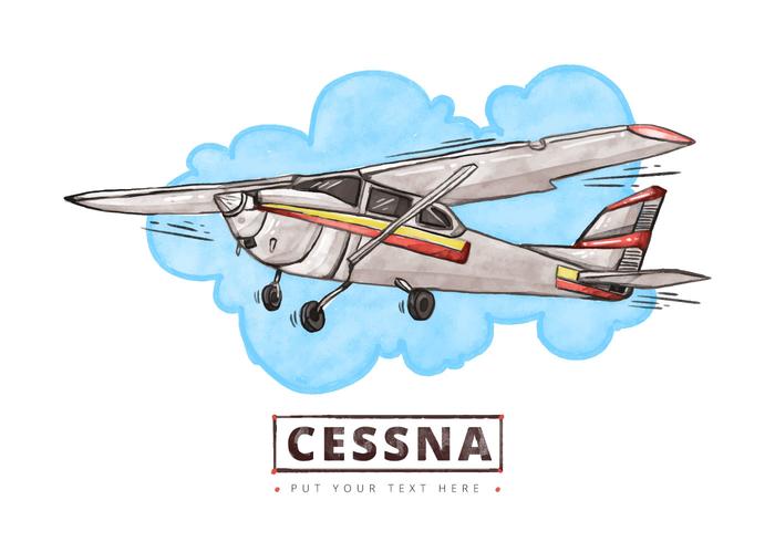 Free Cessna Watercolor Background vector