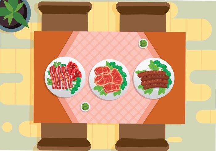 Free Charcuterie View From Top Illustration vector