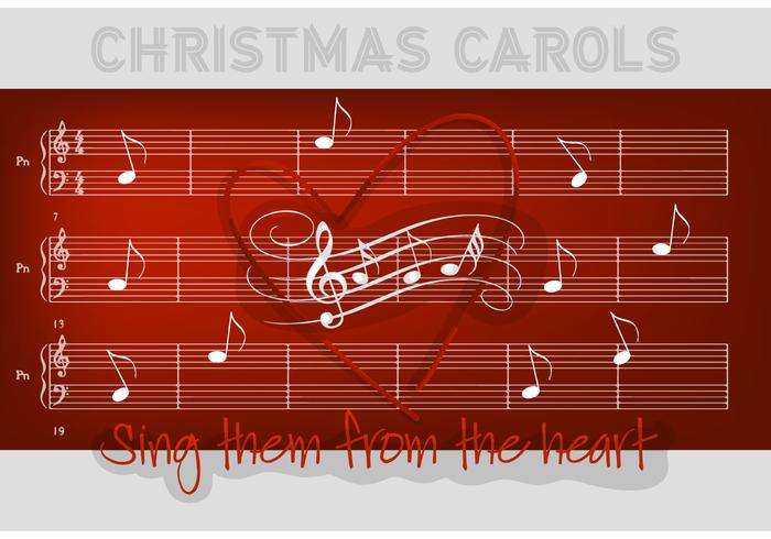 Free Christmas Carols Vector Background