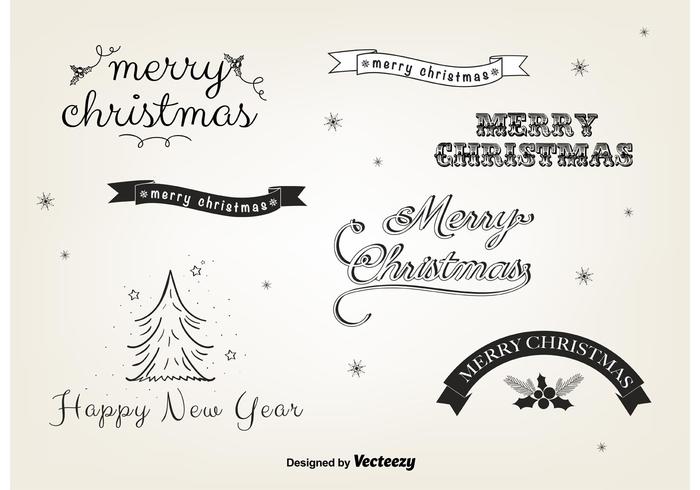 Free Christmas Vector Labels 