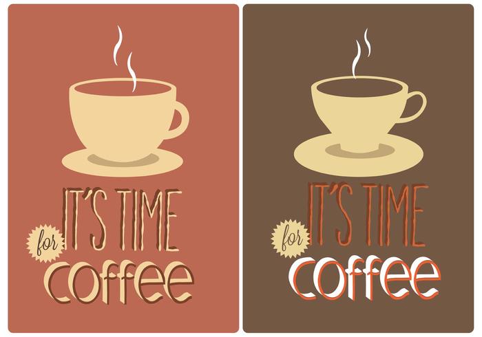 Free Coffee Typography Signs  vector