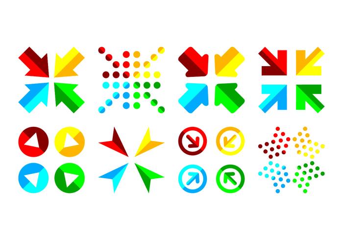 Combined Arrow Icon Vector