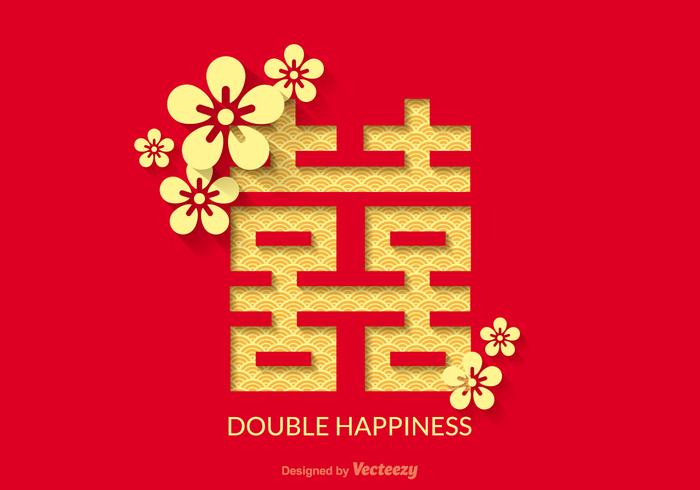 Free Double Happiness Vector Design