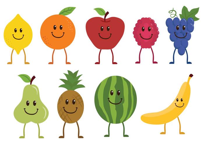 Free Fruit Characters Vectors