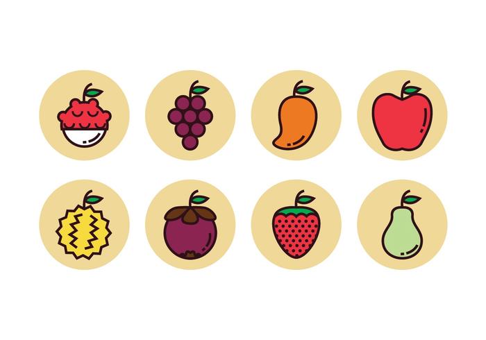 Free Fruit Icons vector