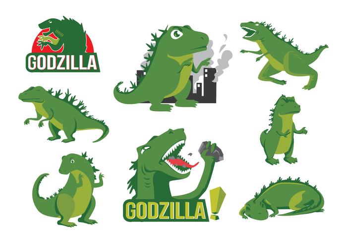 Godzilla Cartoon Vector