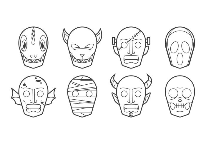 Free Halloween Mask Icon Vector