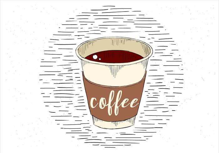 Free Hand Drawn Vector Cup of Coffee Illustration