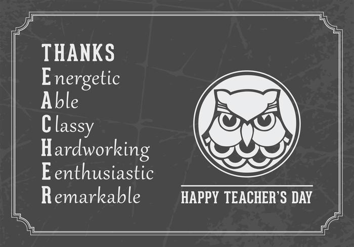 Happy Teacher's Day Vector Card