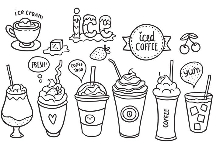 Free Iced Coffee Vector Pack