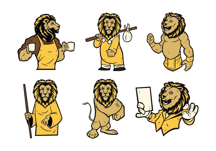 Free Lion Mascot Vector 01