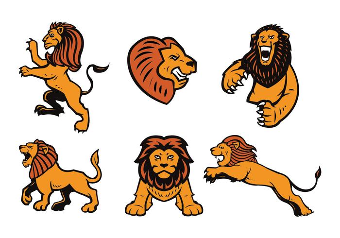 Free Lions Logo Vector Set