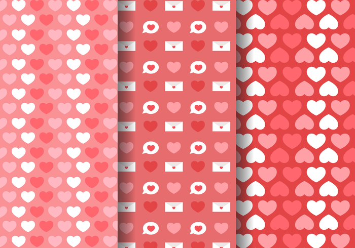 Free Love Hearts Pattern vector