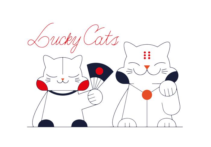 Free Lucky Cats Vector