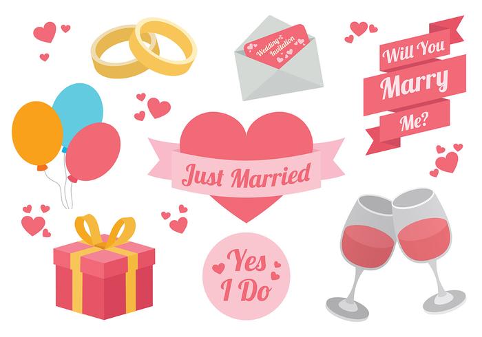 Free Marry Me Icons Vector