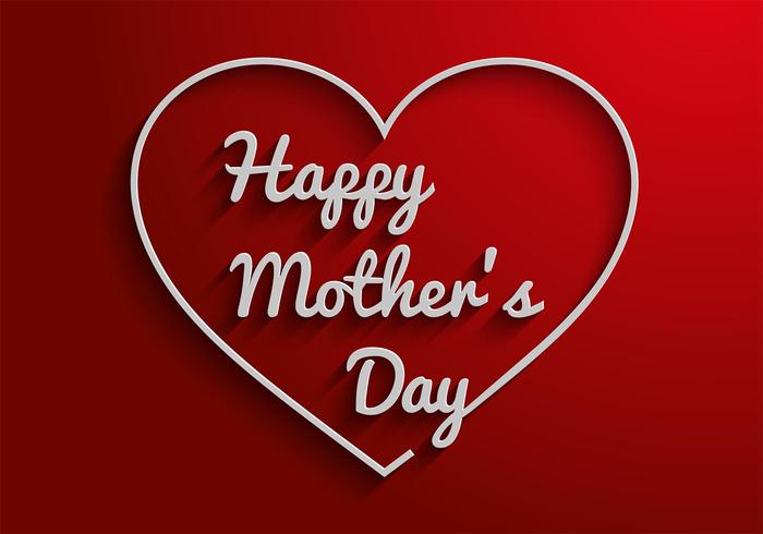 Free Mothers Day Text Vector