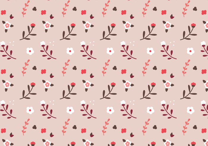 Free Pink Floral Pattern Vector