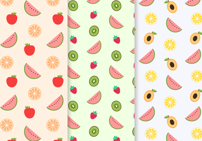 Free Seamless Fruit Pattern Vector