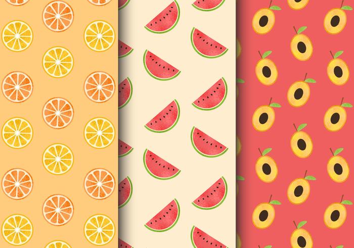 Free Seamless Fruit Patterns vector