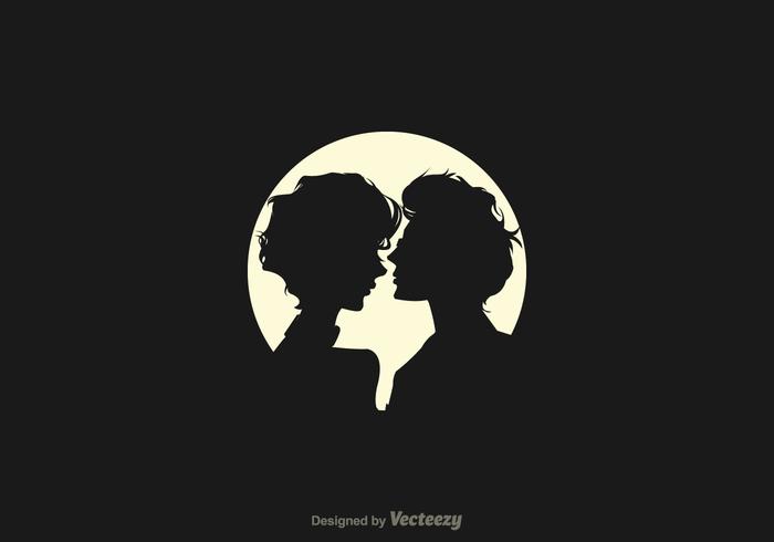 Free Silhouette Couple In Love Vector