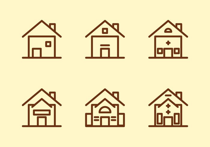 Free Townhomes Vector Icons #5