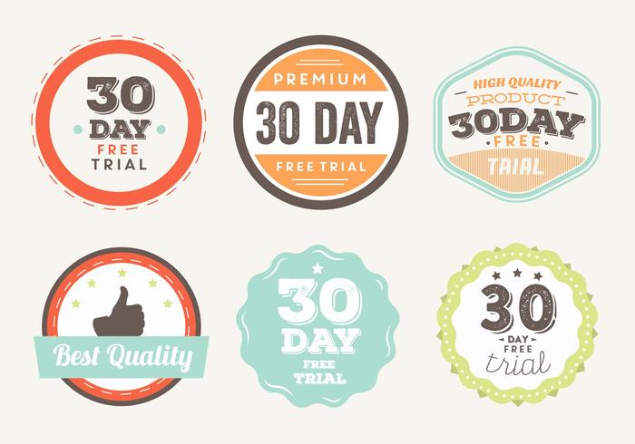Free Trial Vector Badges