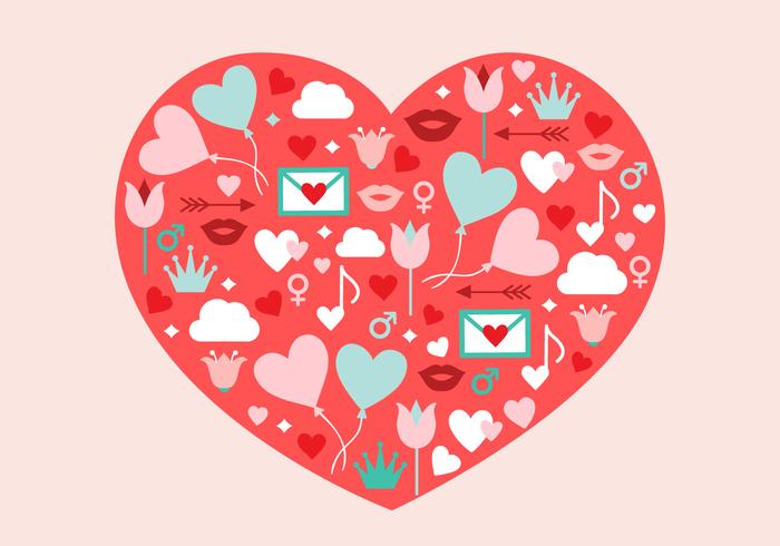 Free Valentine's Day Vector Heart Illustration