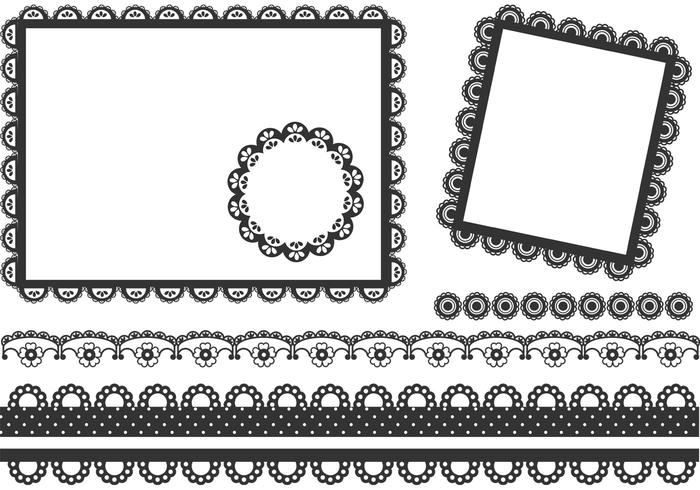 Free Vector Black Lace Frames And Borders