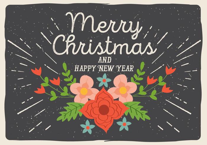 Free Vector Christmas Floral Background
