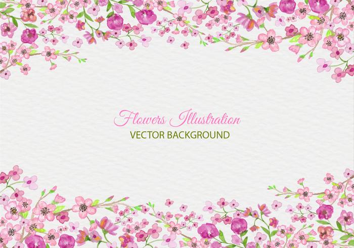 Free Vector Painted Pink Blossom Background