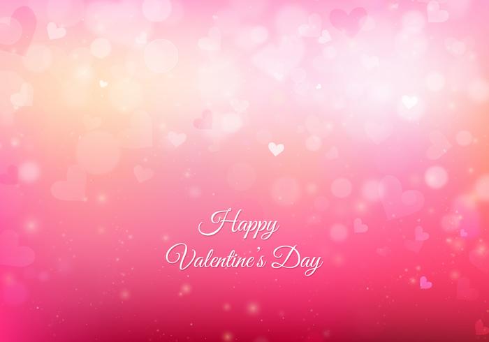 Free Vector Pink San Valentin Background With Lights And Hearts