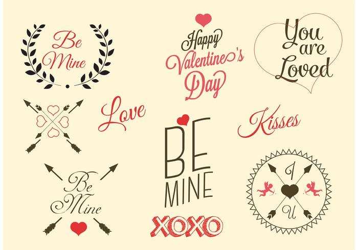 Free Vector Valentine's Day Labels