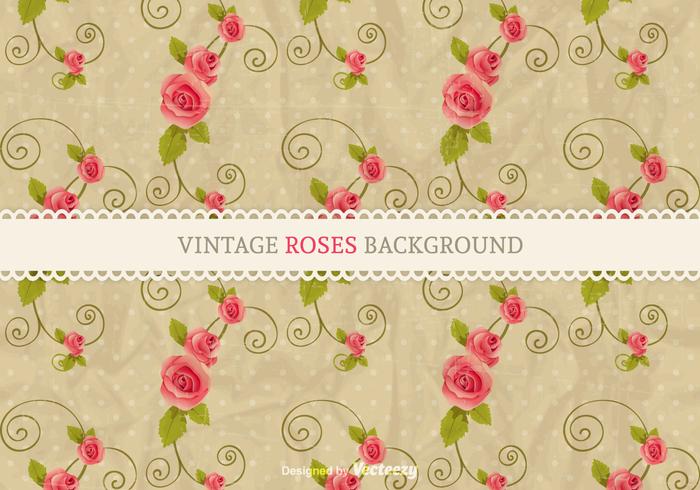 Free Vector Vintage Roses Background