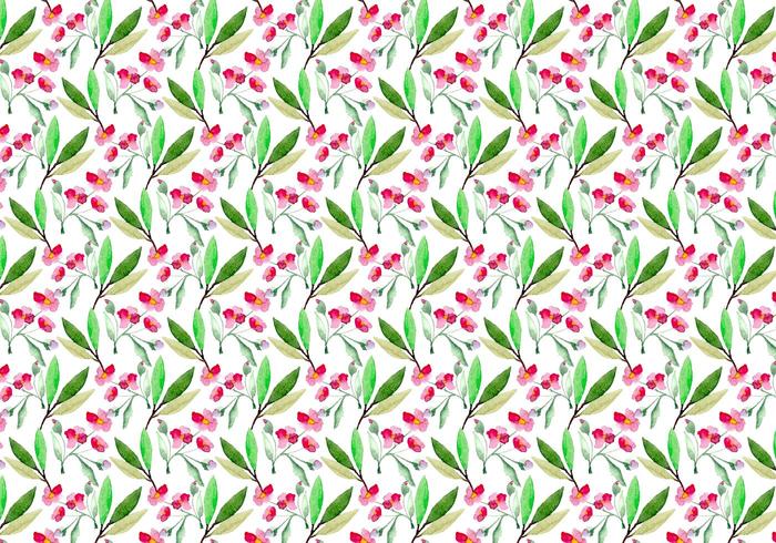 Free Vector Watercolor Cherry Blossom Pattern