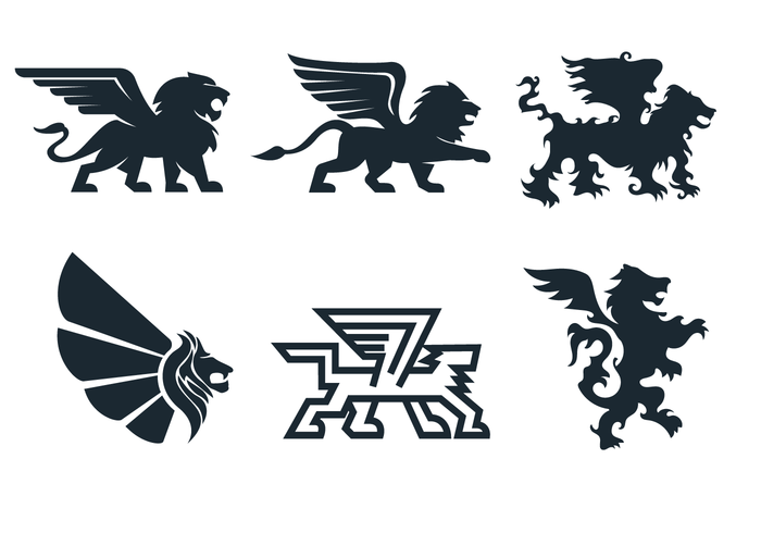 Free Winged Lion Vector